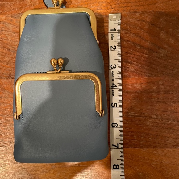 COACH DOUBLE KISSLOCK 1941 BLUE GLOVE-TANNED LEATHER DOUBLE FRAME KISSLOCK BAG - Picture 15 of 15